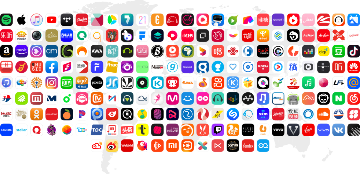 Music streaming services worldwide